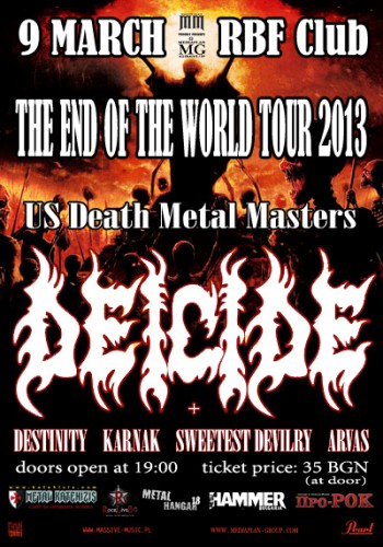 Deicide - The end of the world tour 2013