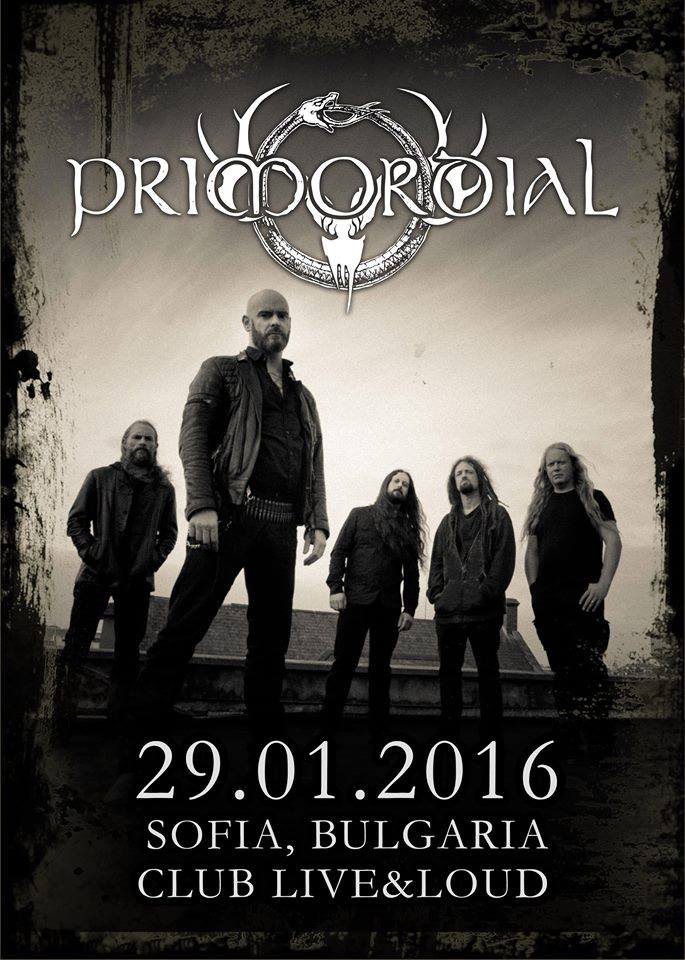 Primordial - Live @Live&Loud club, Sofia, Bulgaria 29.01.2016