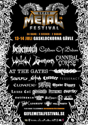 Gefle Metal fest 2018 line up 26 04