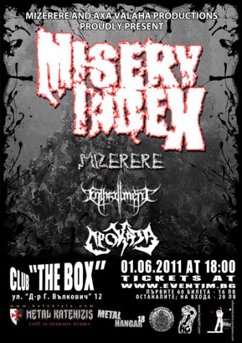 Misery Index  с втори концерт в България