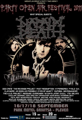 Napalm Death – хедлайнери на първия ден на Party Open Air !