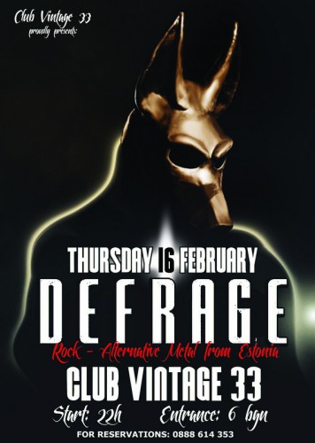 DEFRAGE (Естония) с концерт във Варна