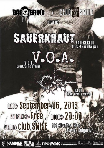 SAUERKRAUT, V.O.A. и CLOT с общ концерт във Варна