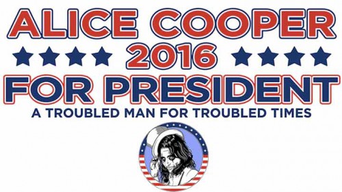 ALICE COOPER се кандидатира за президент и министър-председател на САЩ