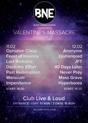 HYPERBOREA ще се присъединят към Valentine’s Massacre 2017