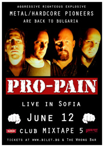 Официално – PRO-PAIN в София на 12 юни