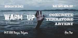 ARTERY  на подгряващия купон на Broken Silence Black Death Metal Fest 2020