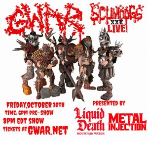 GWAR подготвят ‘Scumdogs XXX Live’ за 30 октомври