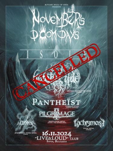 Фестивалът November’s Doom Days се отменя